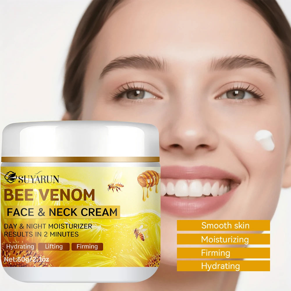 SUYARUN Bee Venom Collagen Anti-Aging Face Cream | Firming Lifting Moisturizer | Wrinkle Reduction | 24H Hydration.